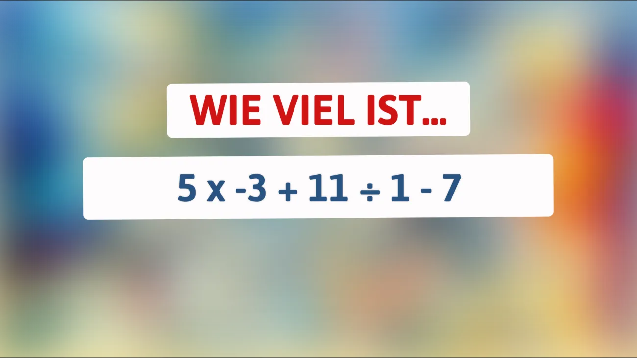 Nur für Genies: Kannst du dieses mathematische Rätsel lösen und die richtige Lösung finden?"